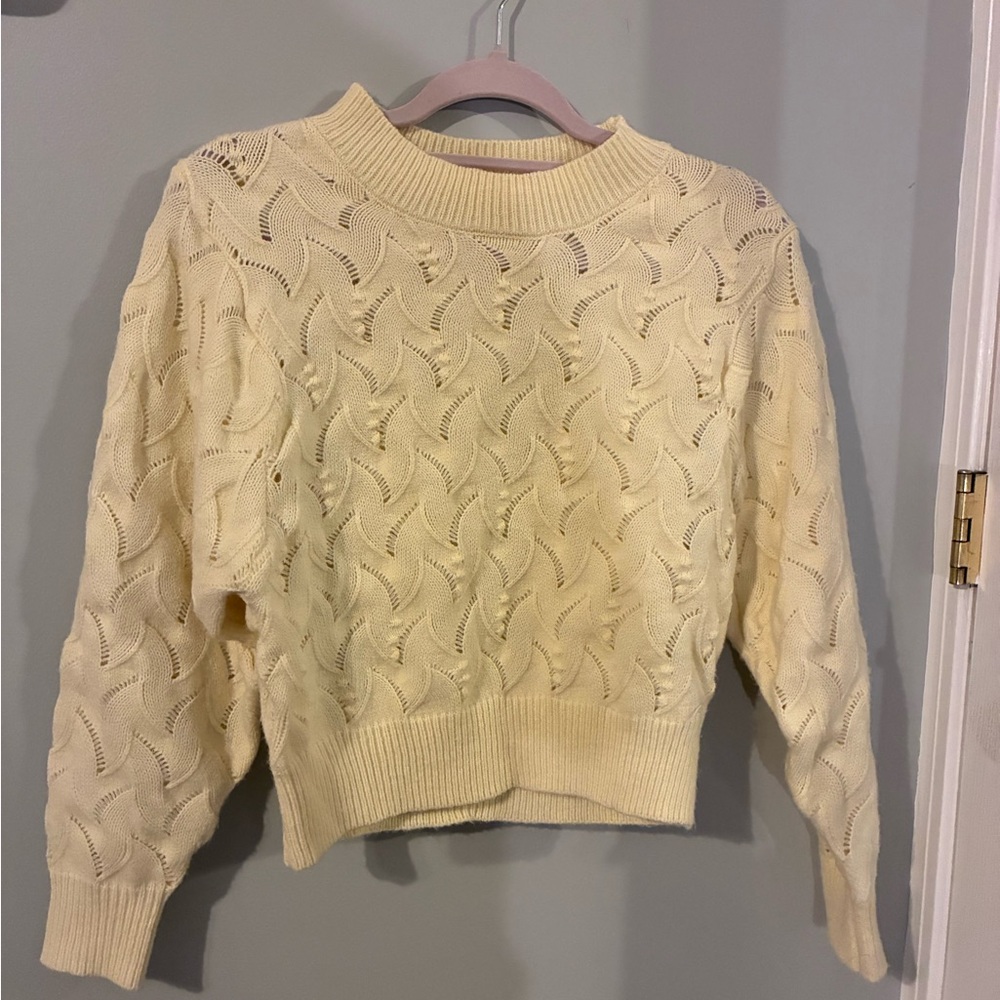 Chelsea & Theodore Textured Cream Sweater